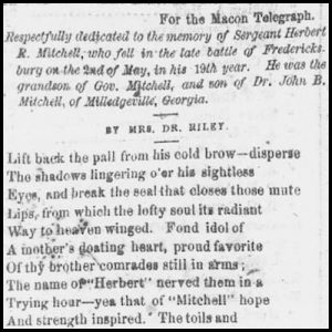 The Civil War Newspapers project provides access to thoroughly indexed articles from wartime issues of the Macon Daily Telegraph.