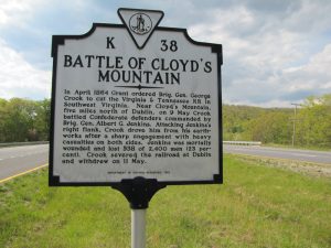 Cloyd's Mountain Historical Marker (Jean Elliott).